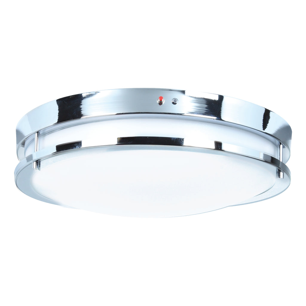 Solero Dual Voltage Emergency Battery Backup LED Flush Mount, 14"