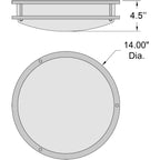 Access Lighting Solero Dual Voltage Emergency Battery Backup LED Flush Mount, 14", image 3