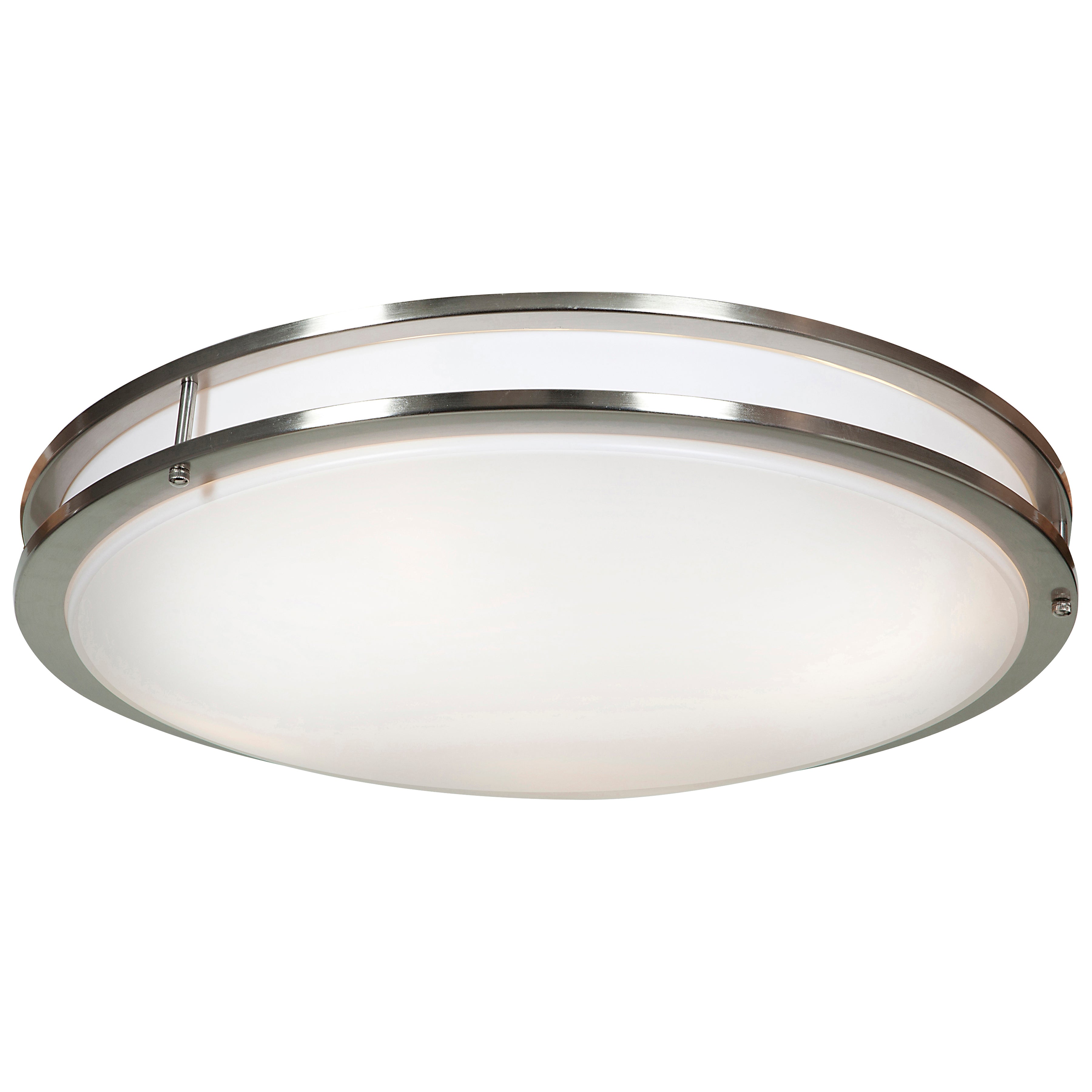 Solero LED Flush Mount, Brushed Steel / 24"
