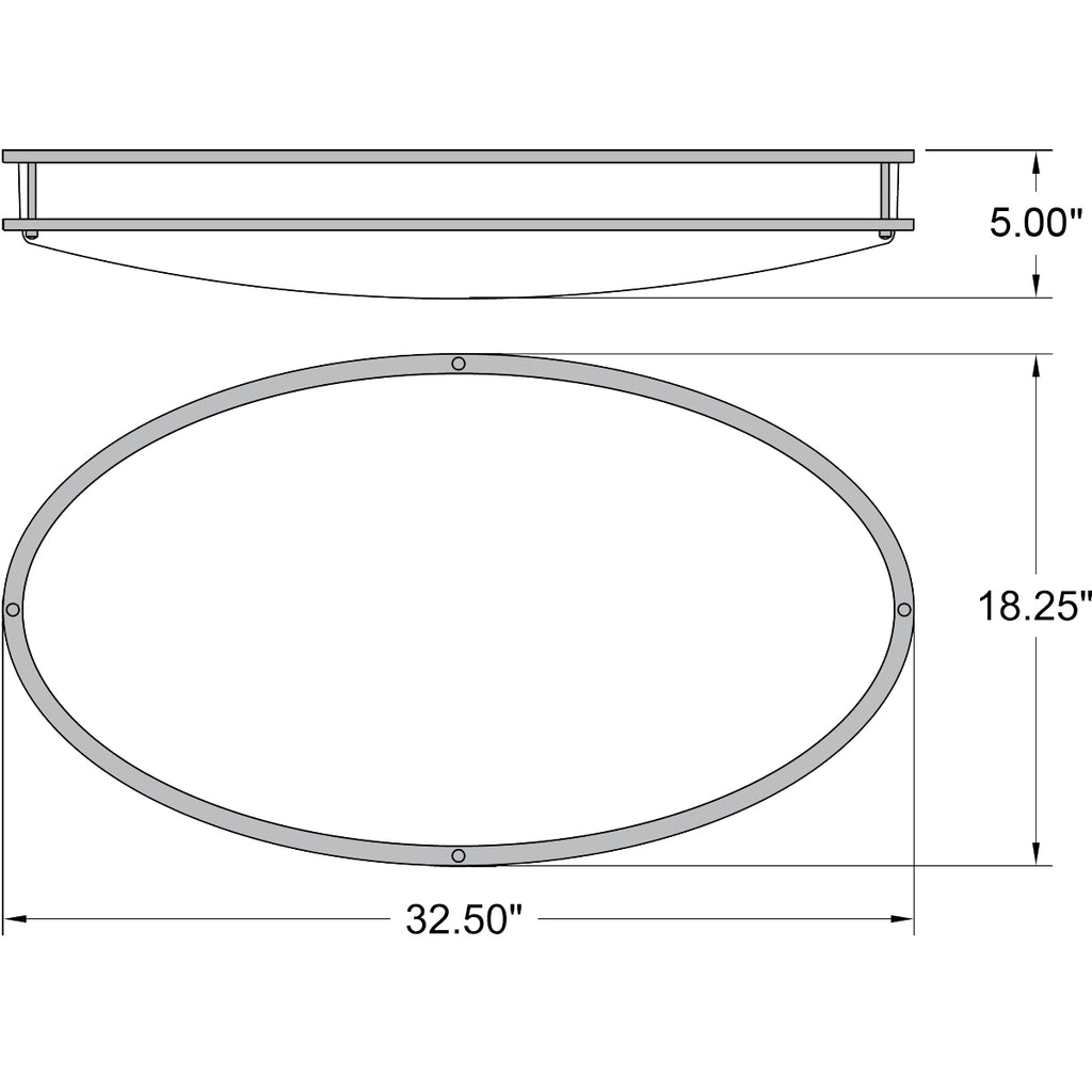 Access Lighting Solero Oval LED Flush Mount, Bronze, image 4