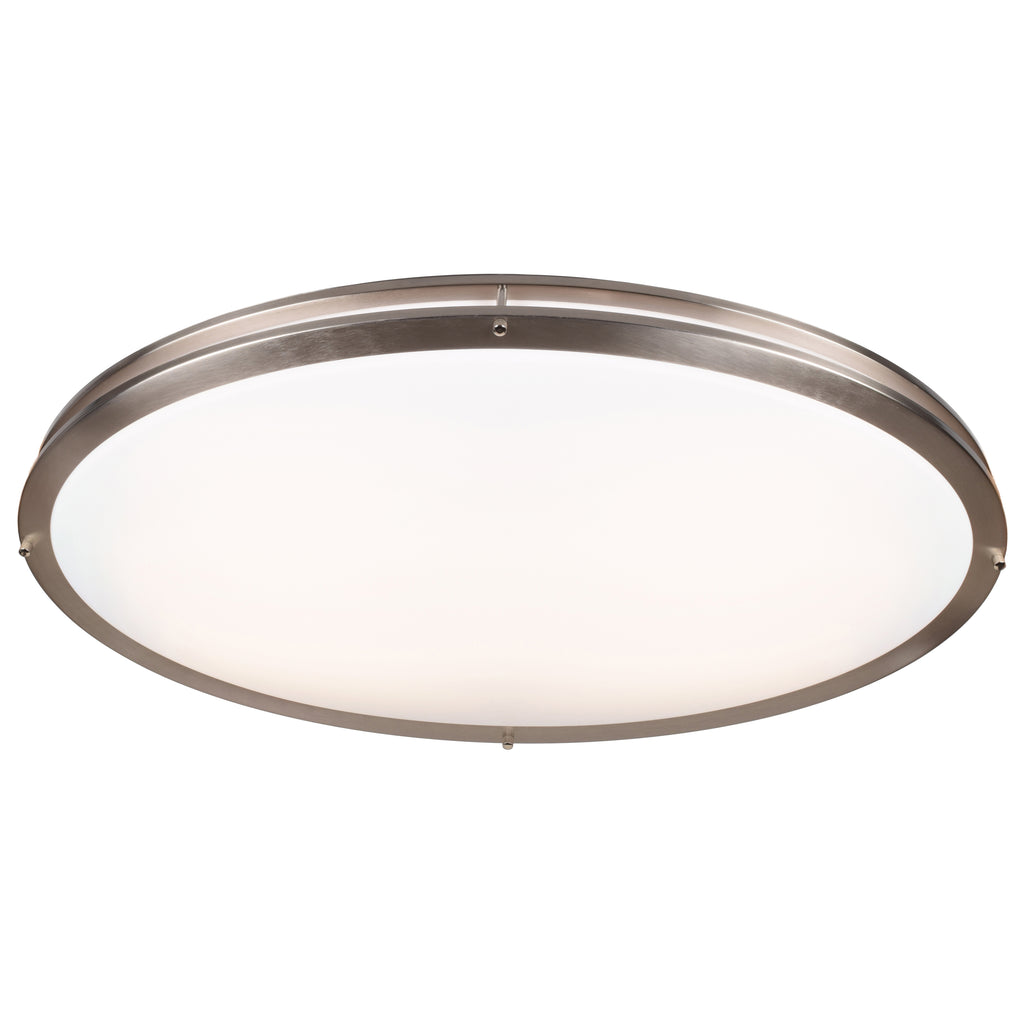Solero Oval LED Flush Mount, Brushed Steel