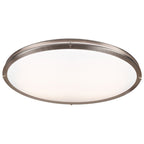 Solero Oval LED Flush Mount, Brushed Steel