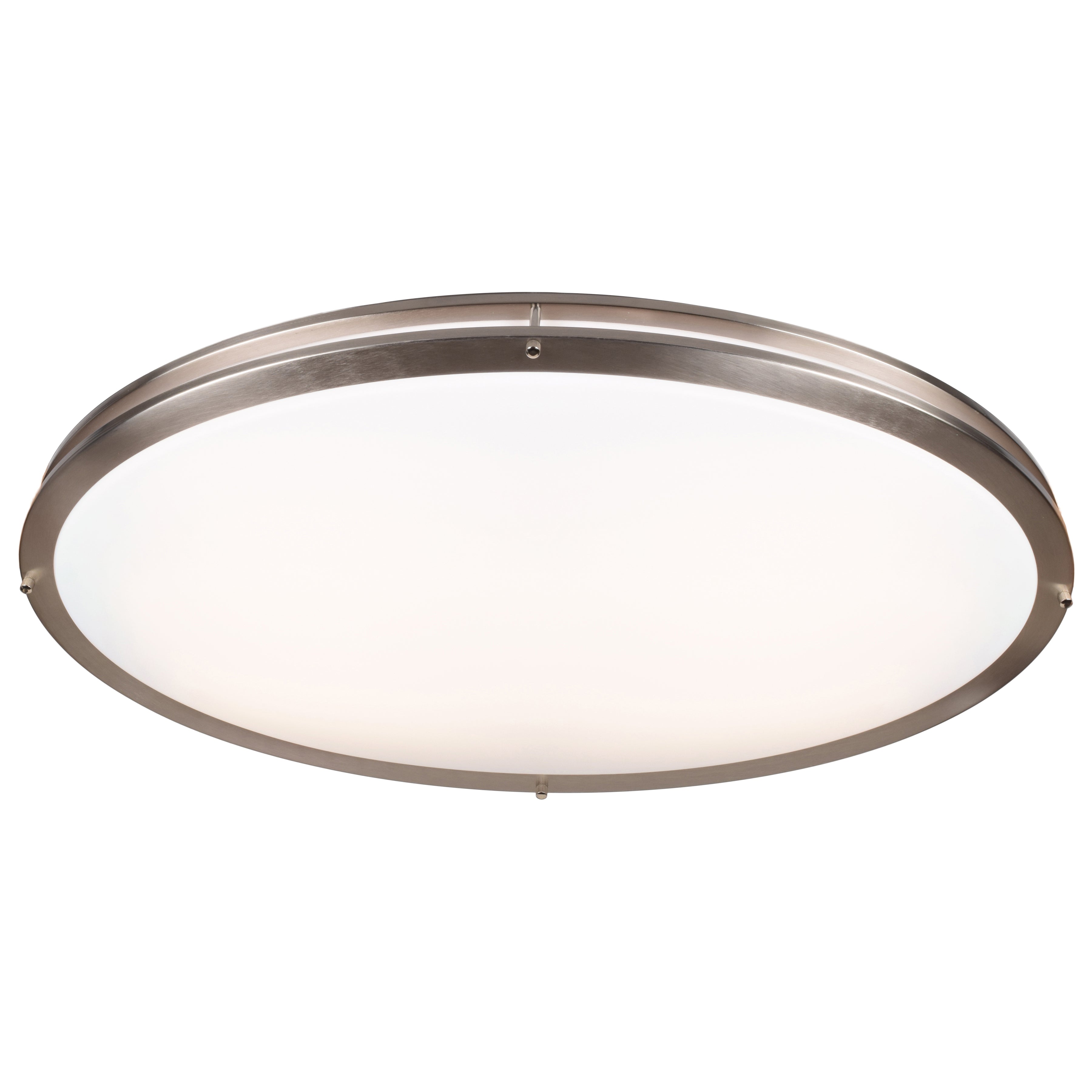 Solero Oval LED Flush Mount, Brushed Steel