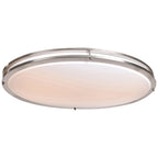 Solero Oval LED Flush Mount, Brushed Steel