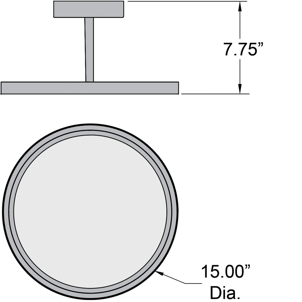 Access Lighting Sphere LED Semi-Flush, Brushed Steel, image 2