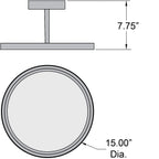 Access Lighting Sphere LED Semi-Flush, Brushed Steel, image 2