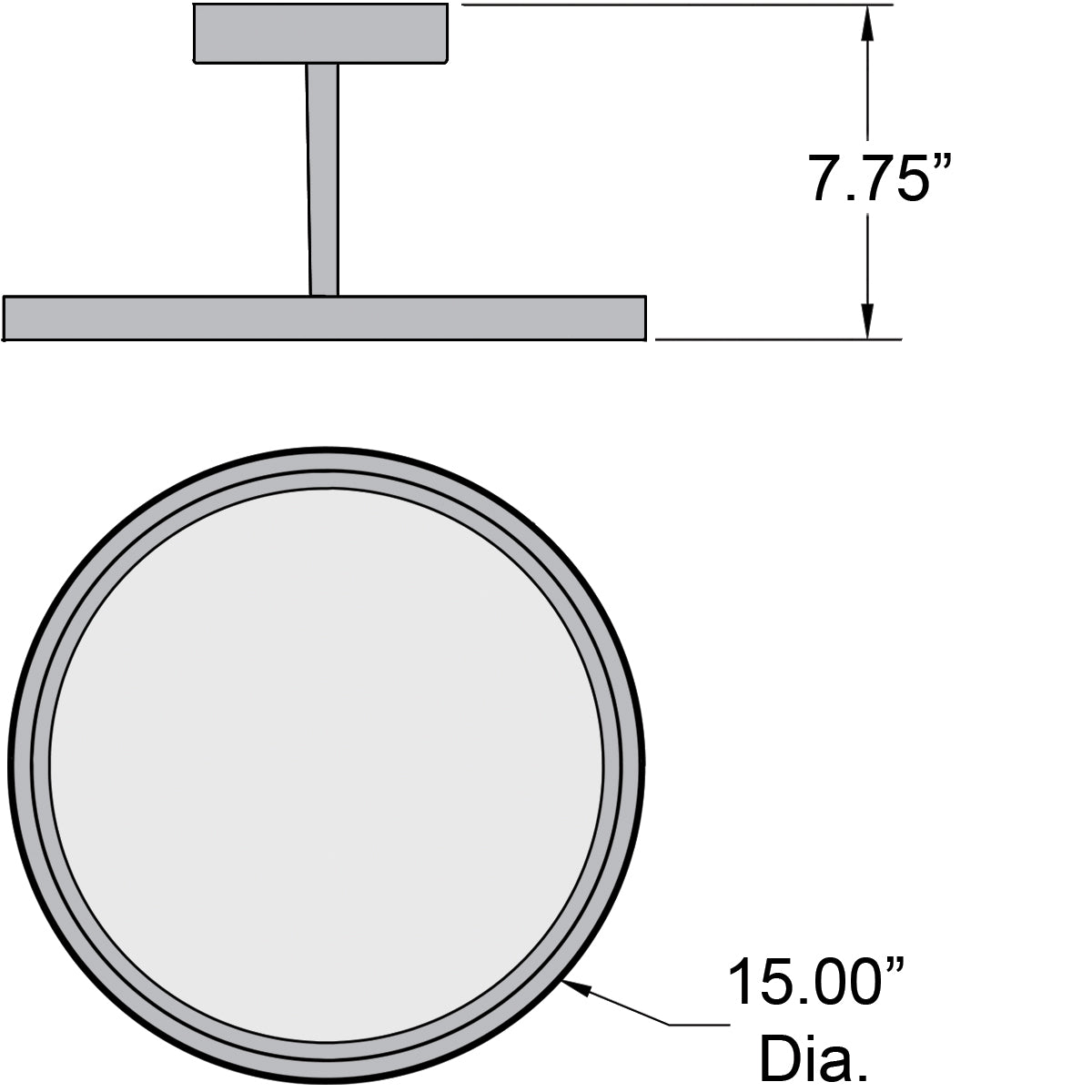 Access Lighting Sphere LED Semi-Flush, Brushed Steel, image 2