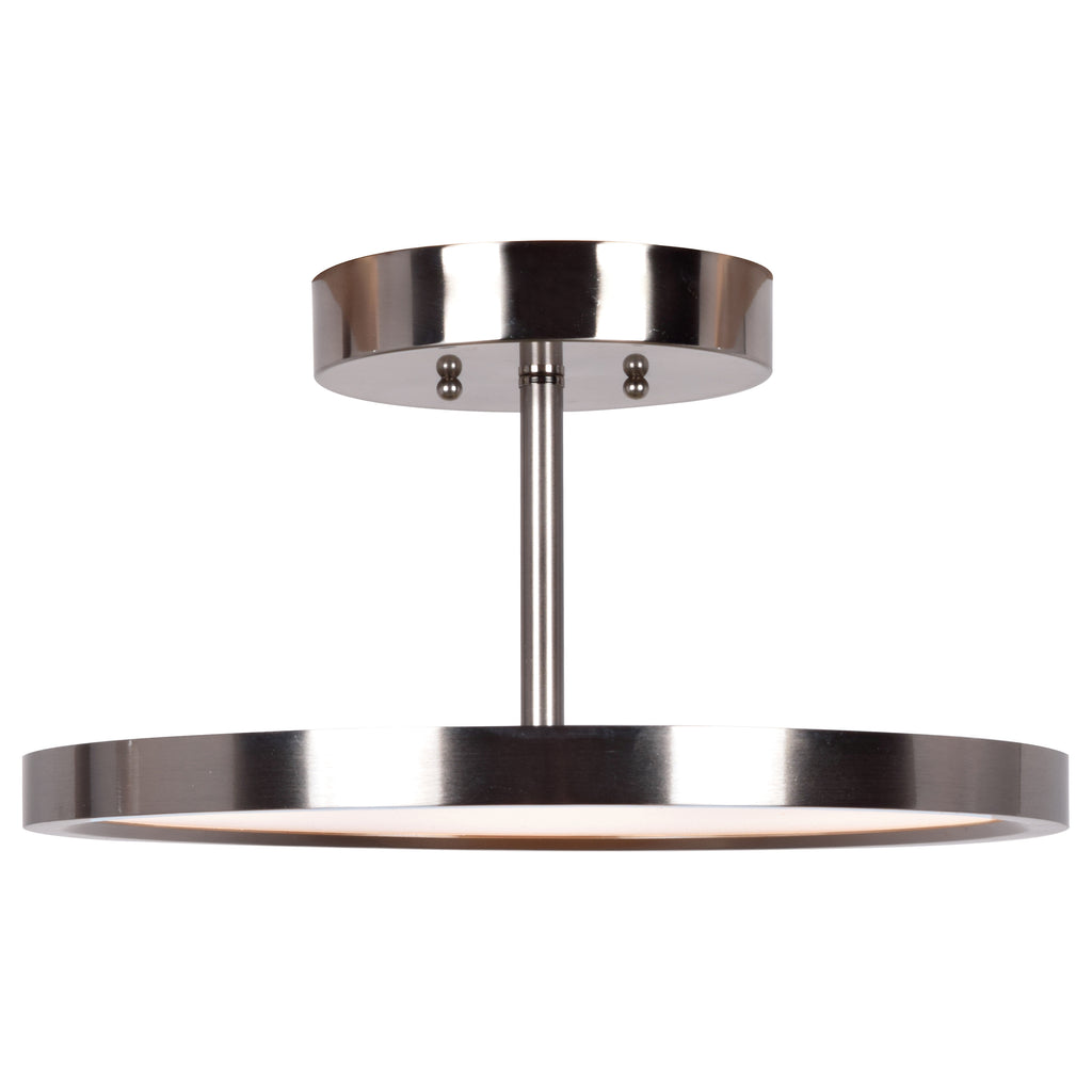 Access Lighting Sphere LED Semi-Flush, Brushed Steel