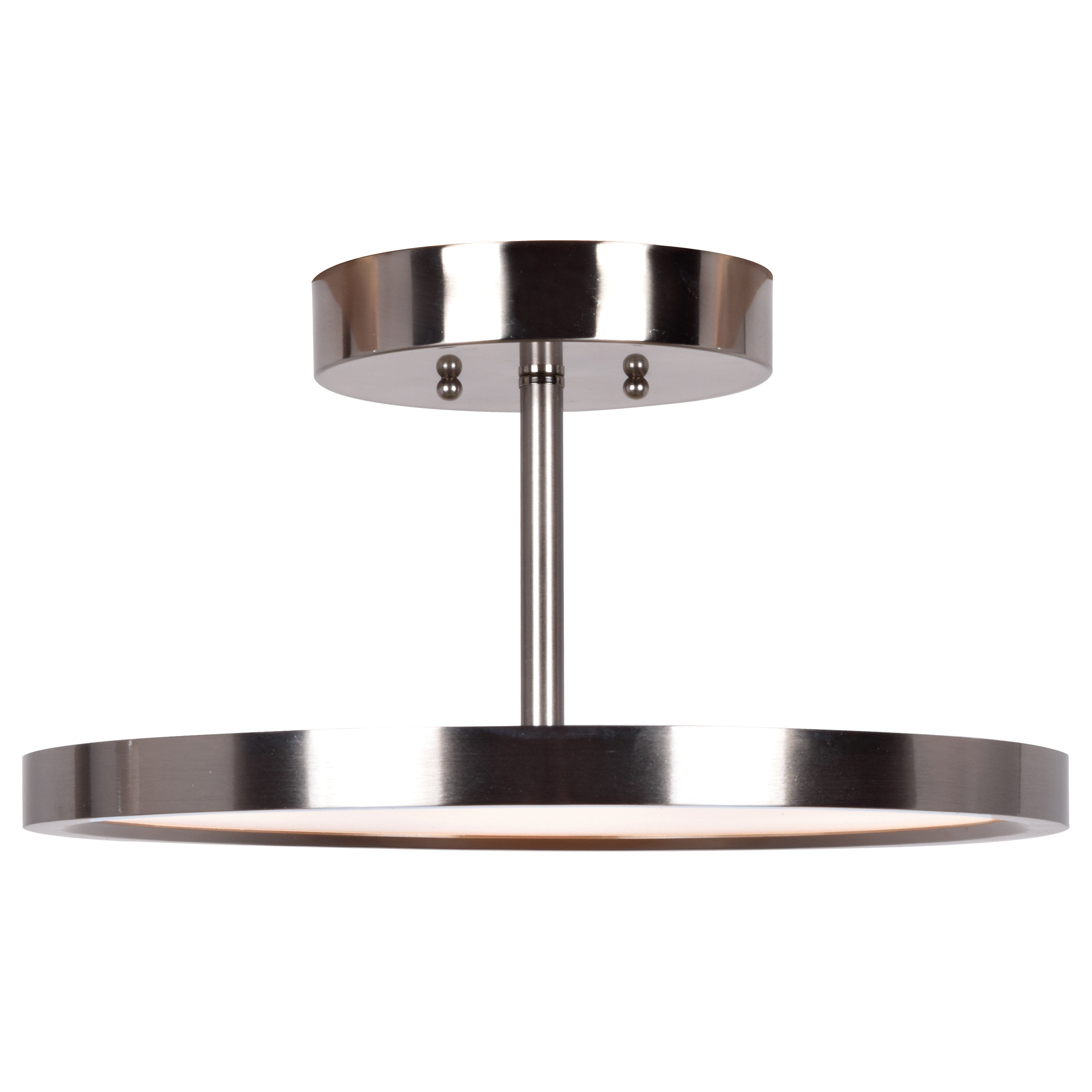 Sphere LED Semi-Flush, Brushed Steel