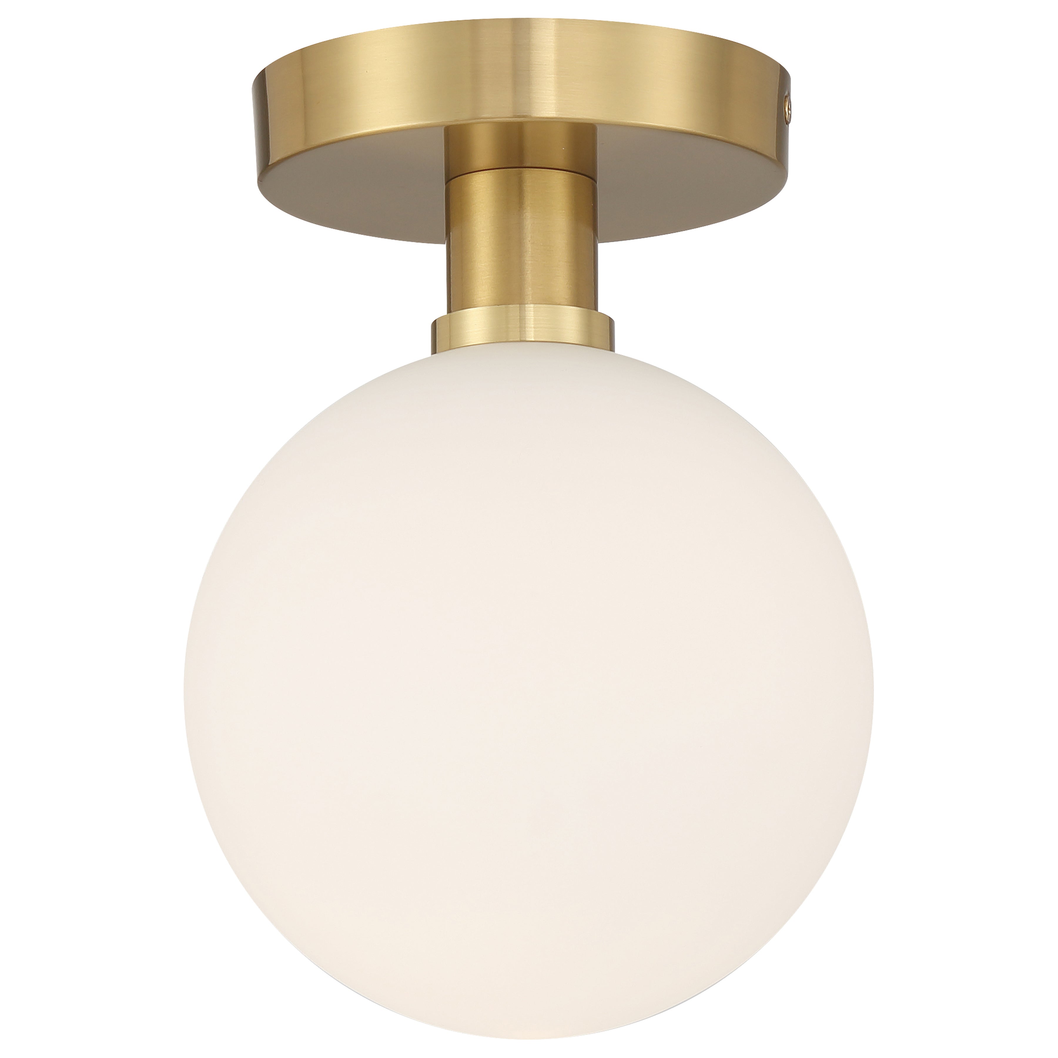 Michelle LED Semi Flush, Antique Brass