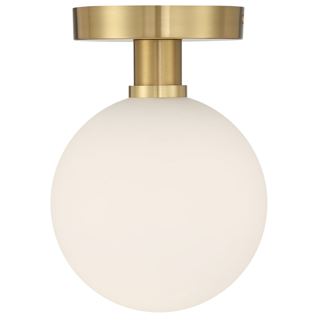 Michelle LED Semi Flush, Antique Brass