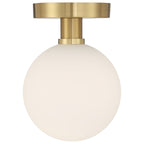 Michelle LED Semi Flush, Antique Brass