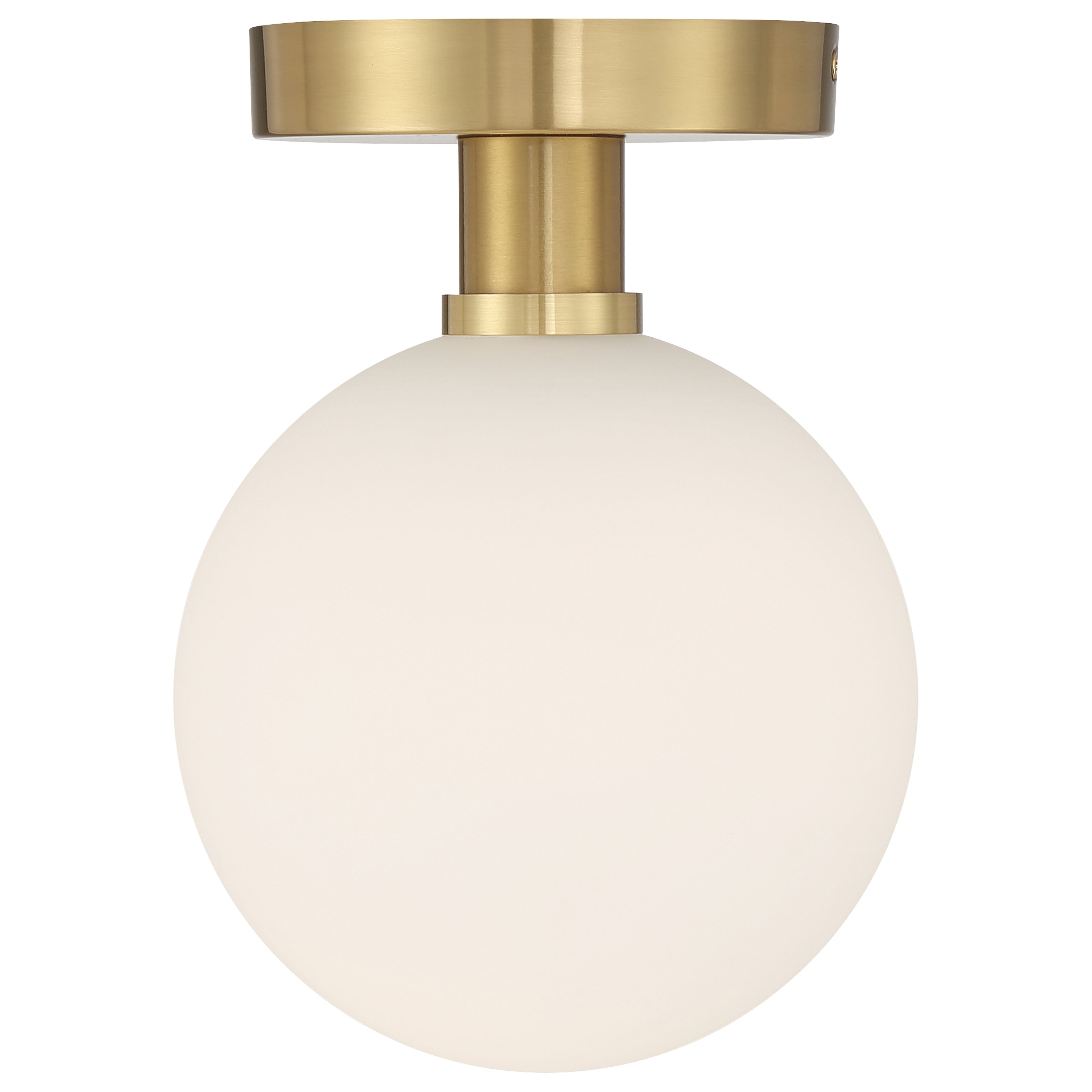 Michelle LED Semi Flush, Antique Brass