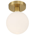 Michelle LED Semi Flush, Antique Brass
