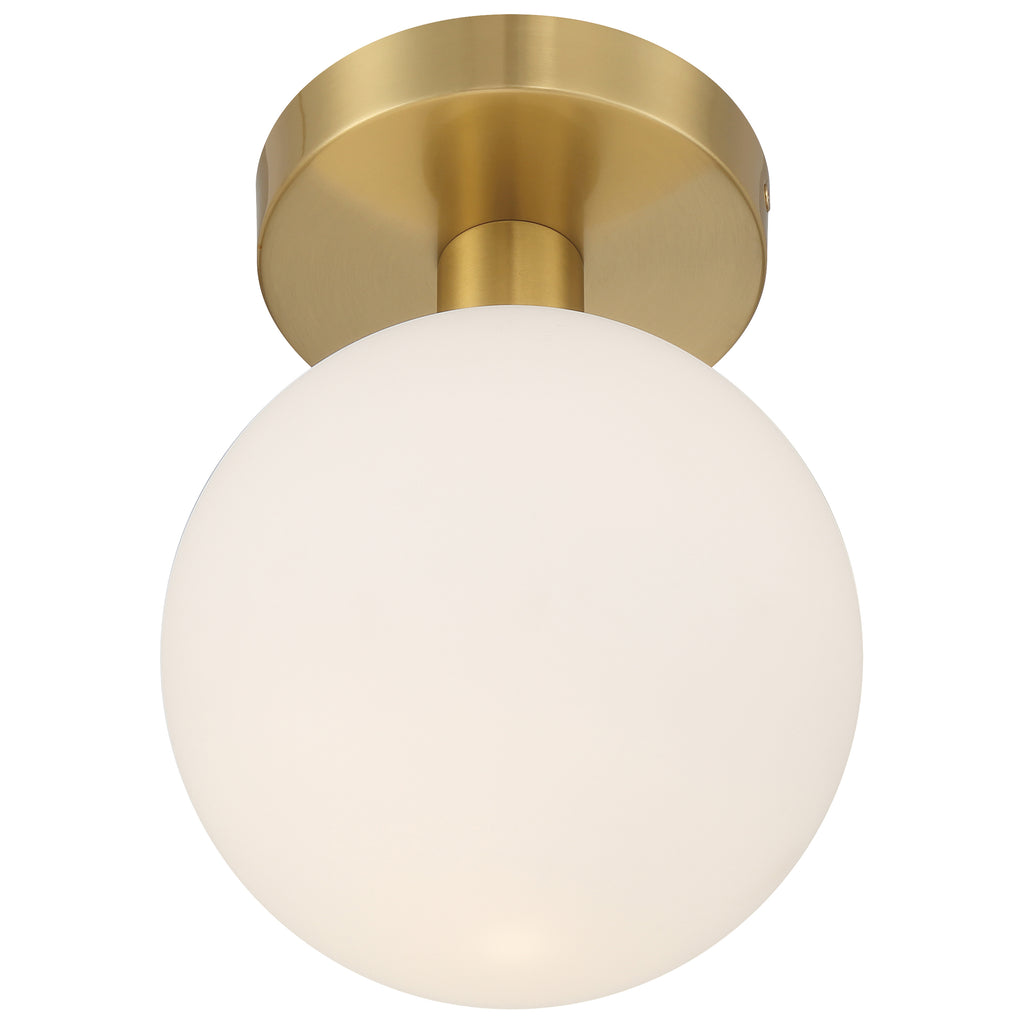 Michelle LED Semi Flush, Antique Brass