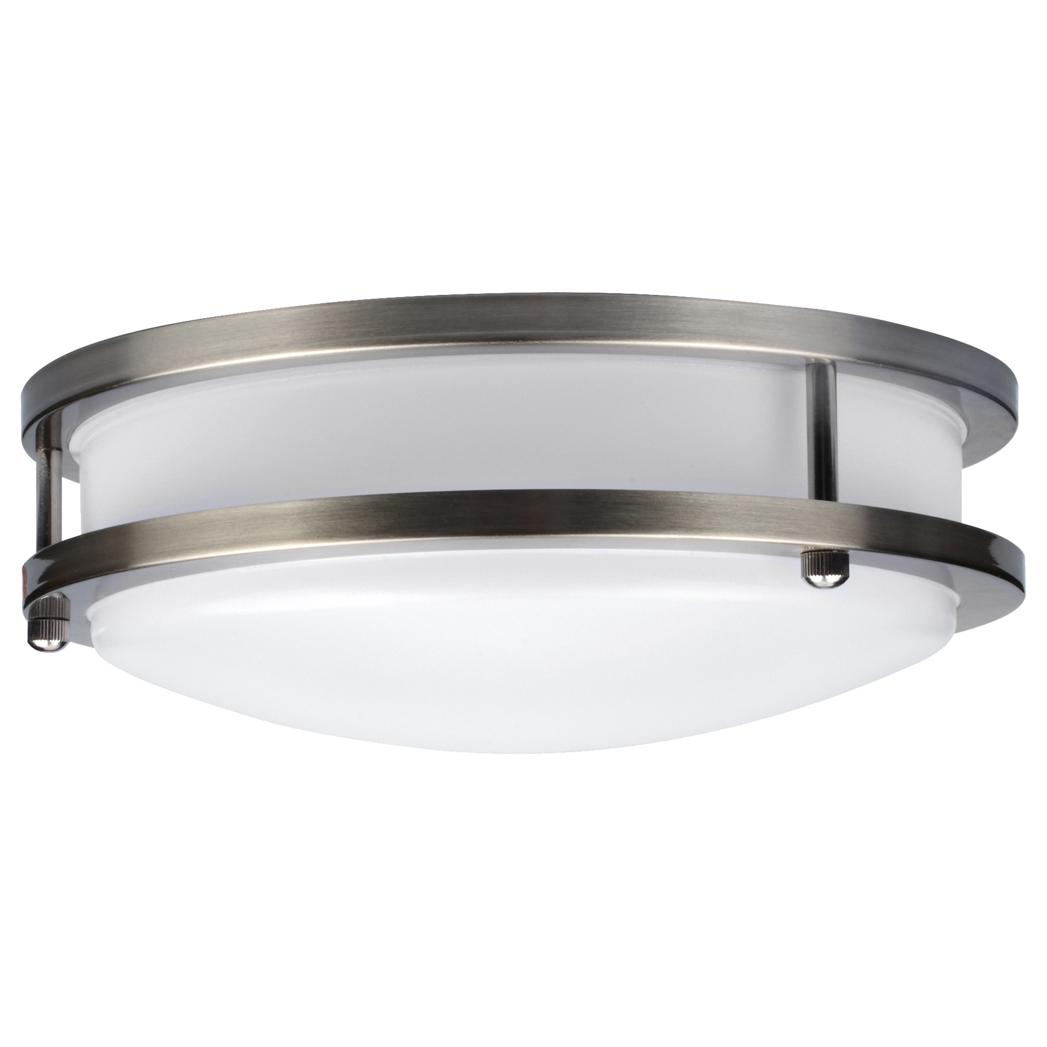 Solero II LED Flush Mount, Brushed Steel / 12" / 3000K
