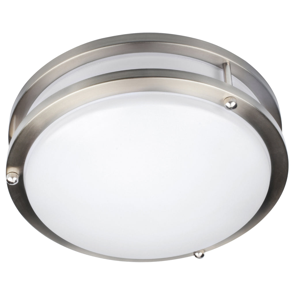 Solero II LED Flush Mount, Brushed Steel / 12" / 3000K