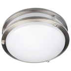 Solero II LED Flush Mount, Brushed Steel / 12" / 3000K