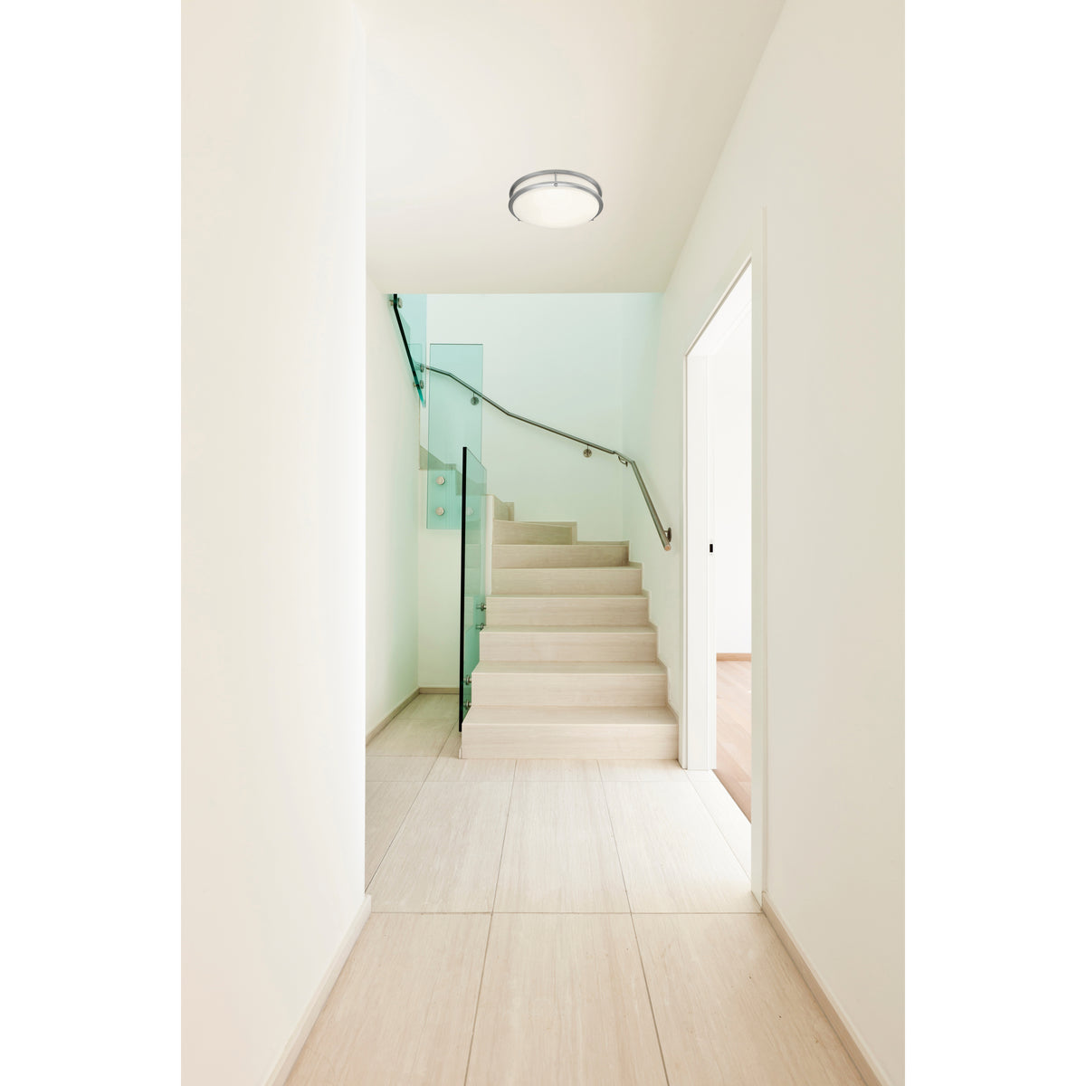 Access Lighting Solero II LED Flush Mount, Brushed Steel / 12" / 3000K, image 5
