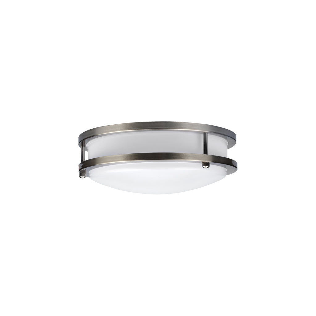 Solero II LED Flush Mount, Brushed Steel / 12"