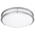 Solero II LED Flush Mount, Brushed Steel / 12"