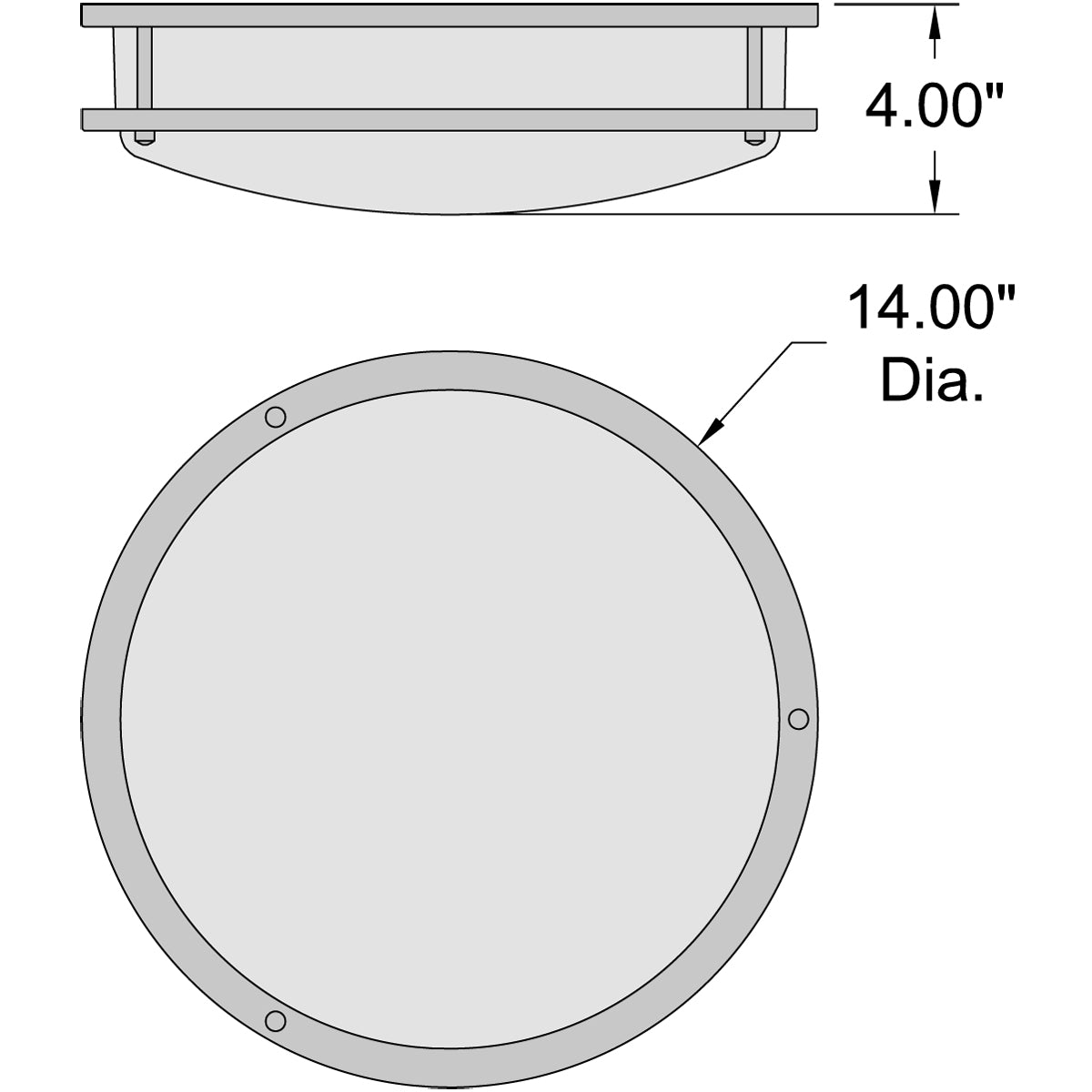 Access Lighting Solero II LED Flush Mount, Chrome / 14" / 3000K, image 2