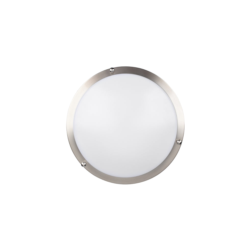 Solero II LED Flush Mount, Brushed Steel / 14"
