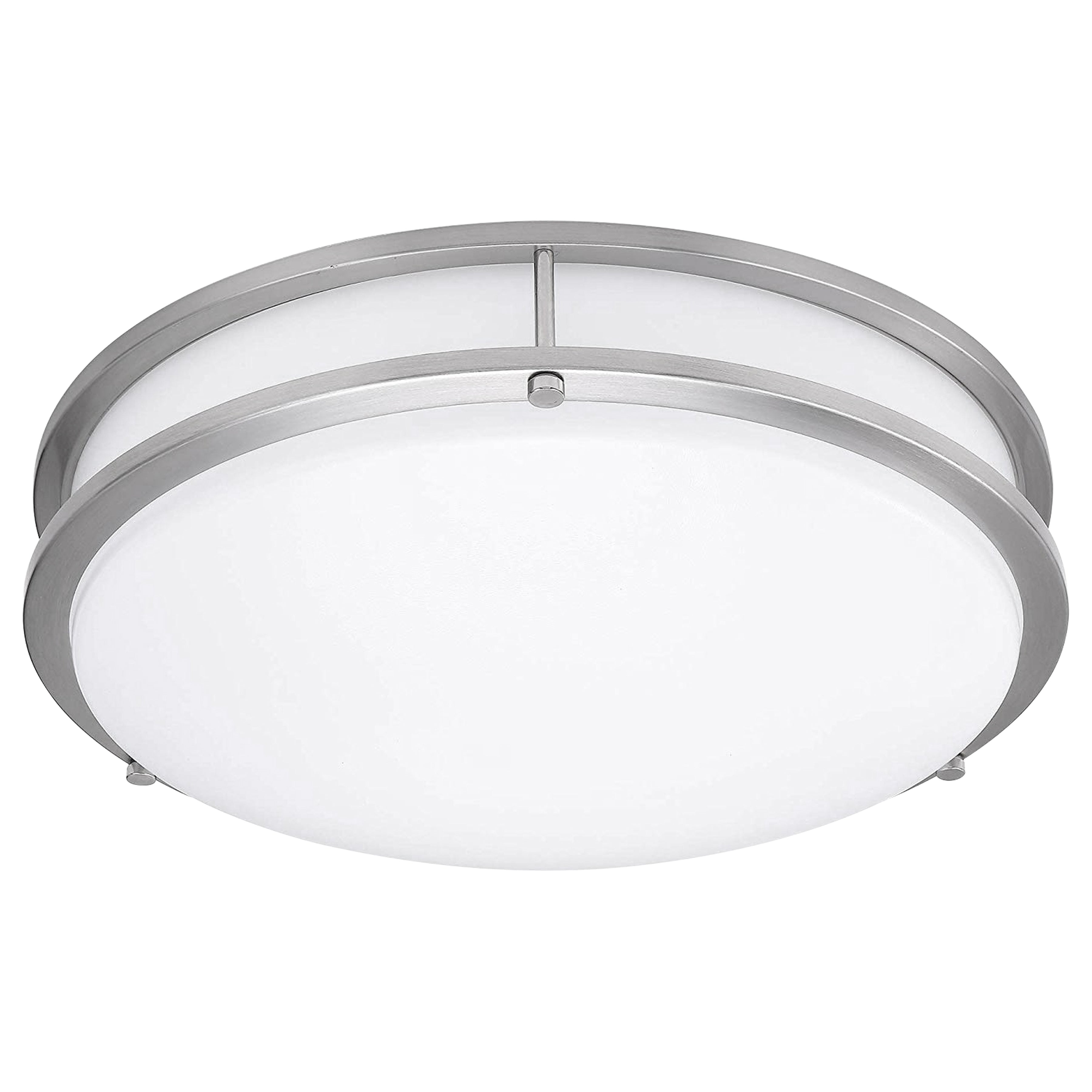 Solero II LED Flush Mount, Brushed Steel / 14"