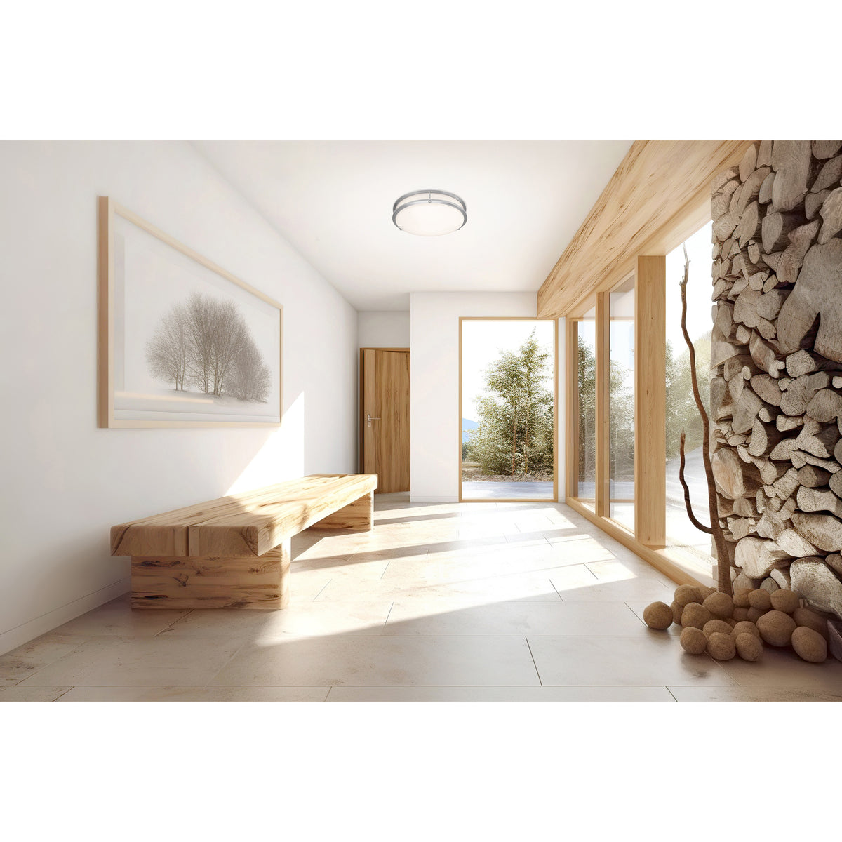 Access Lighting Solero II LED Flush Mount, Brushed Steel / 18.5" / 3000K, image 5