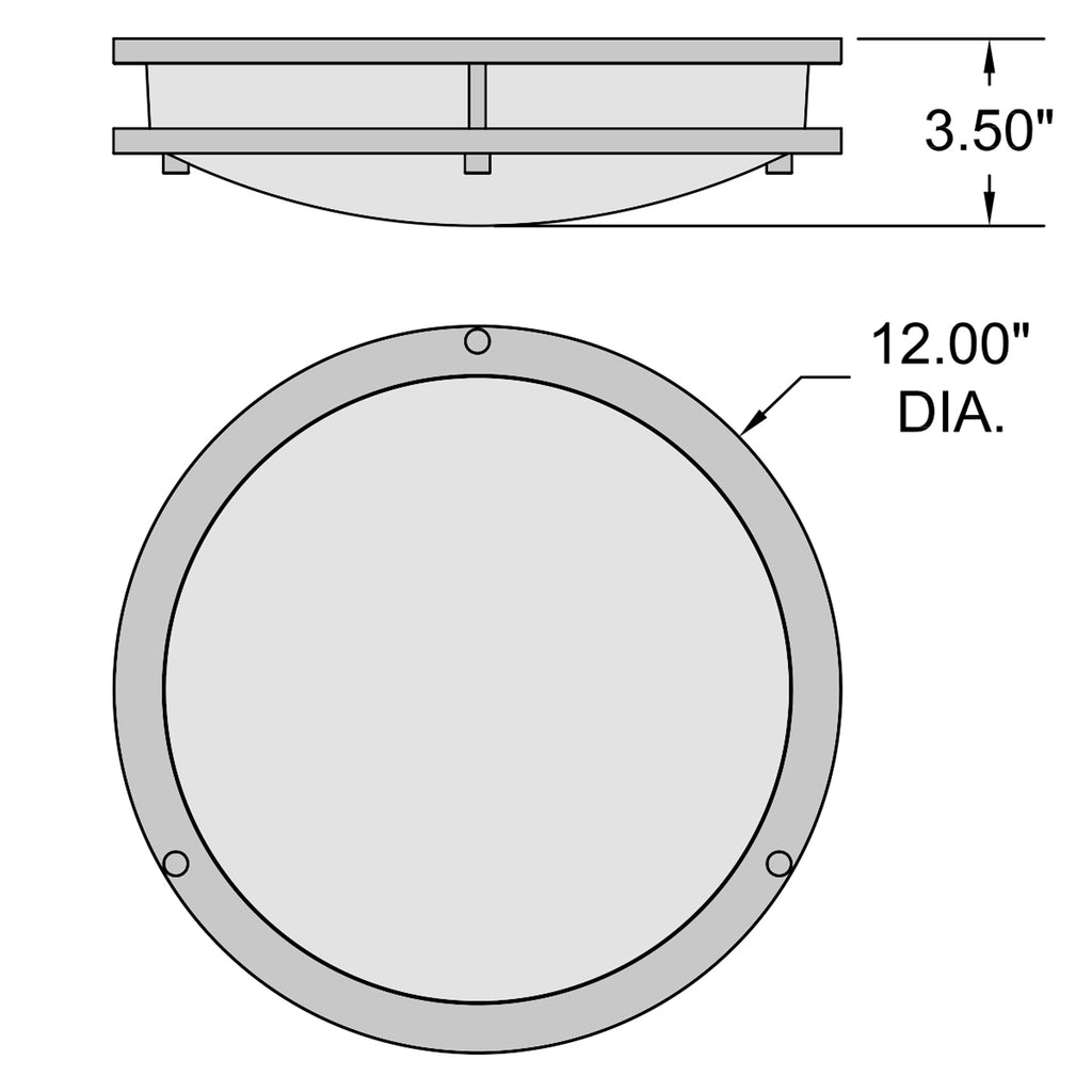 Access Lighting Solero III LED Flush Mount, Matte Black / 12", image 3