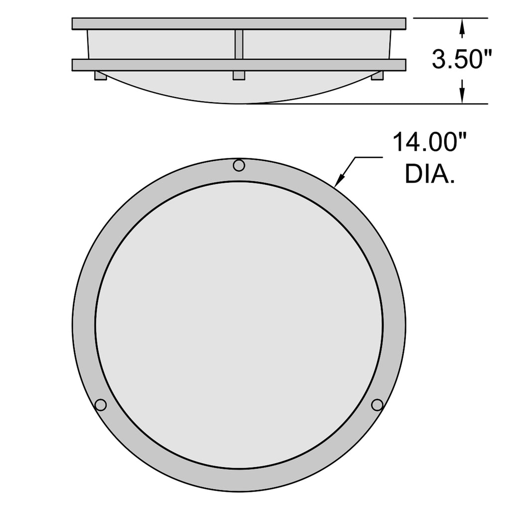 Access Lighting Solero III LED Flush Mount, Bronze / 14", image 2