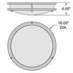 Access Lighting Solero III LED Flush Mount, Bronze / 16", image 2