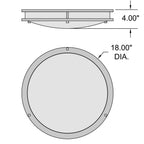 Access Lighting Solero III LED Flush Mount, Bronze / 18", image 2