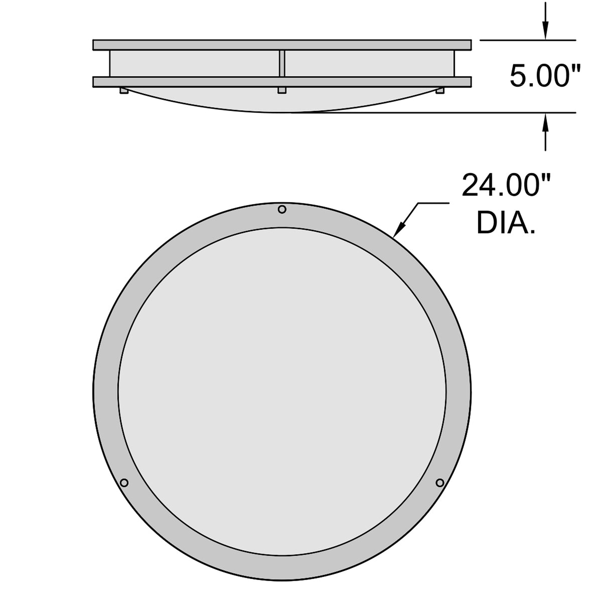 Access Lighting Solero III LED Flush Mount, Brushed Steel / 24", image 2