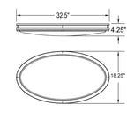 Access Lighting Solero III LED Flush Mount, Brushed Steel / 18.5", image 2