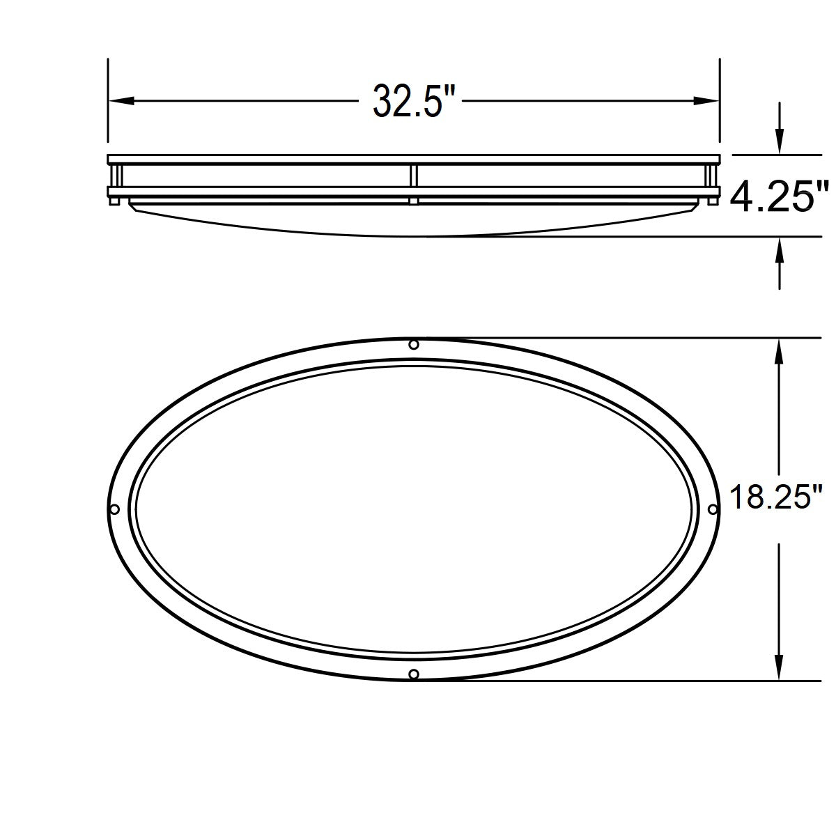 Access Lighting Solero III LED Flush Mount, Brushed Steel / 18.5", image 2