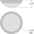 Access Lighting Cobalt Flush Mount, Brushed Steel / 11.25", image 3