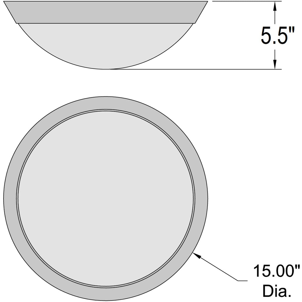 Access Lighting Cobalt LED Flush Mount, Brushed Steel / 15" / 18W, image 3