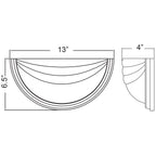 Access Lighting Crest 2 Light Wall Sconce, Satin, image 2