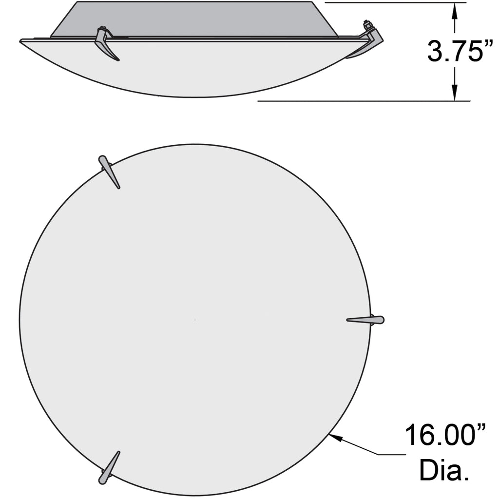 Access Lighting Zenon LED Flush Mount, 16", image 4