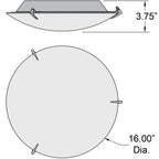 Access Lighting Zenon LED Flush Mount, 16", image 4
