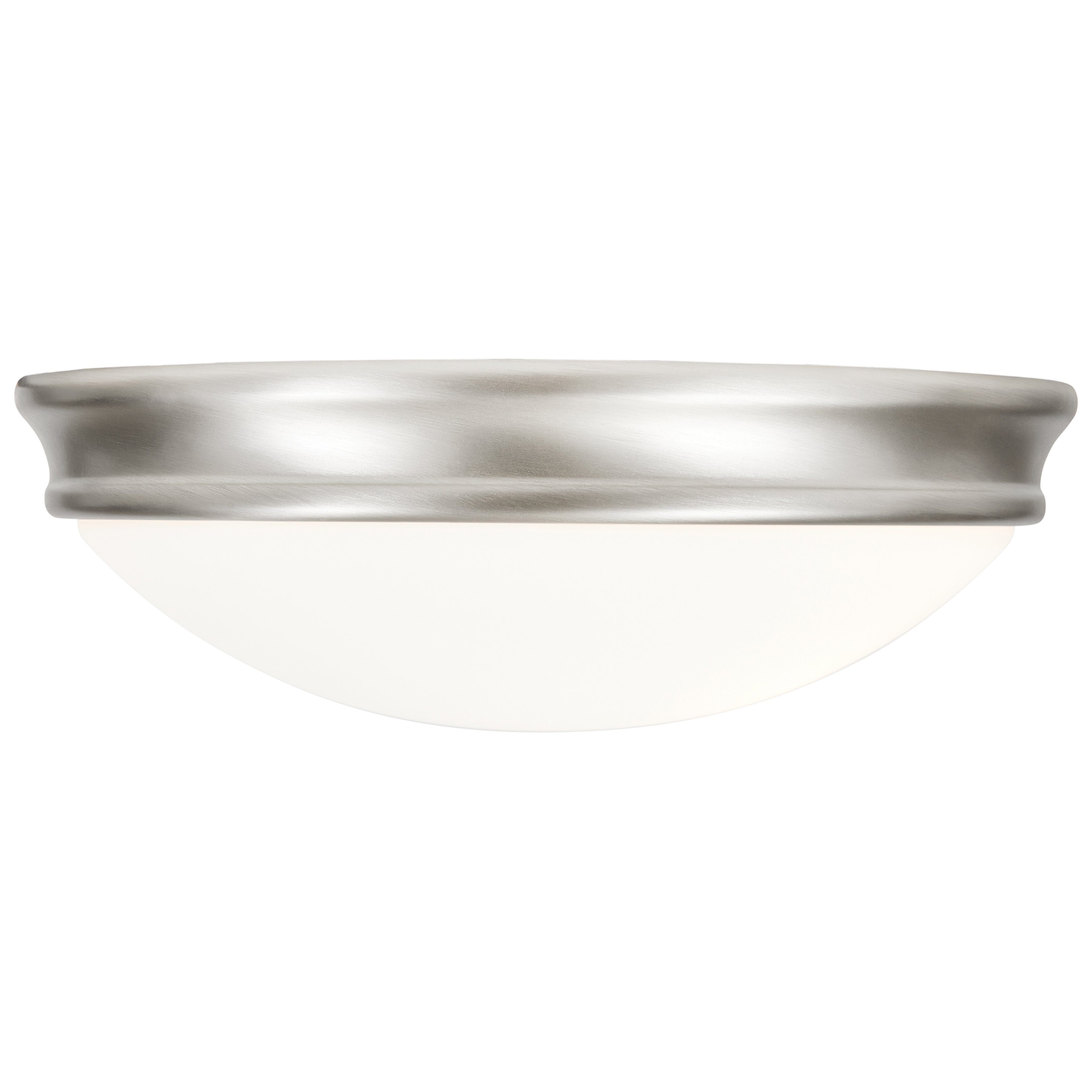 Atom Flush Mount, Brushed Steel / 10.5"