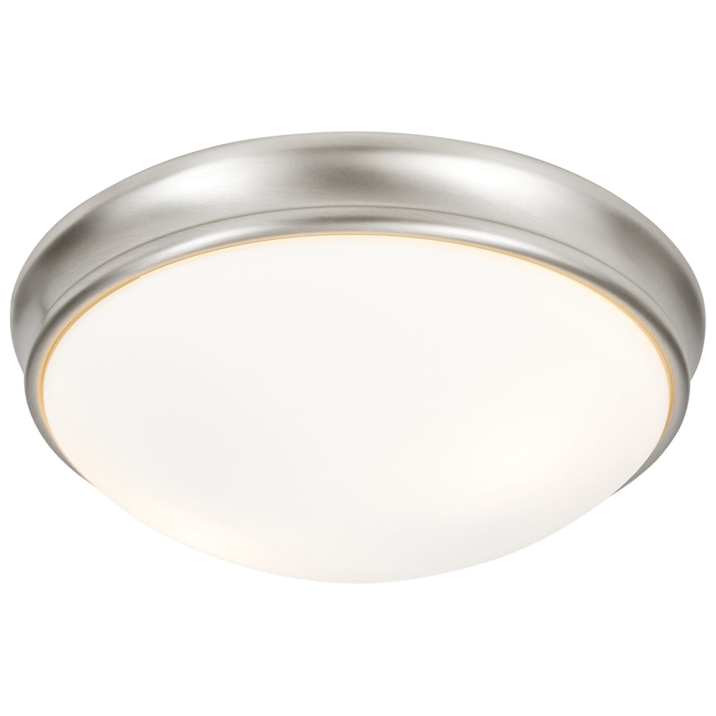 Atom Flush Mount, Brushed Steel / 10.5"