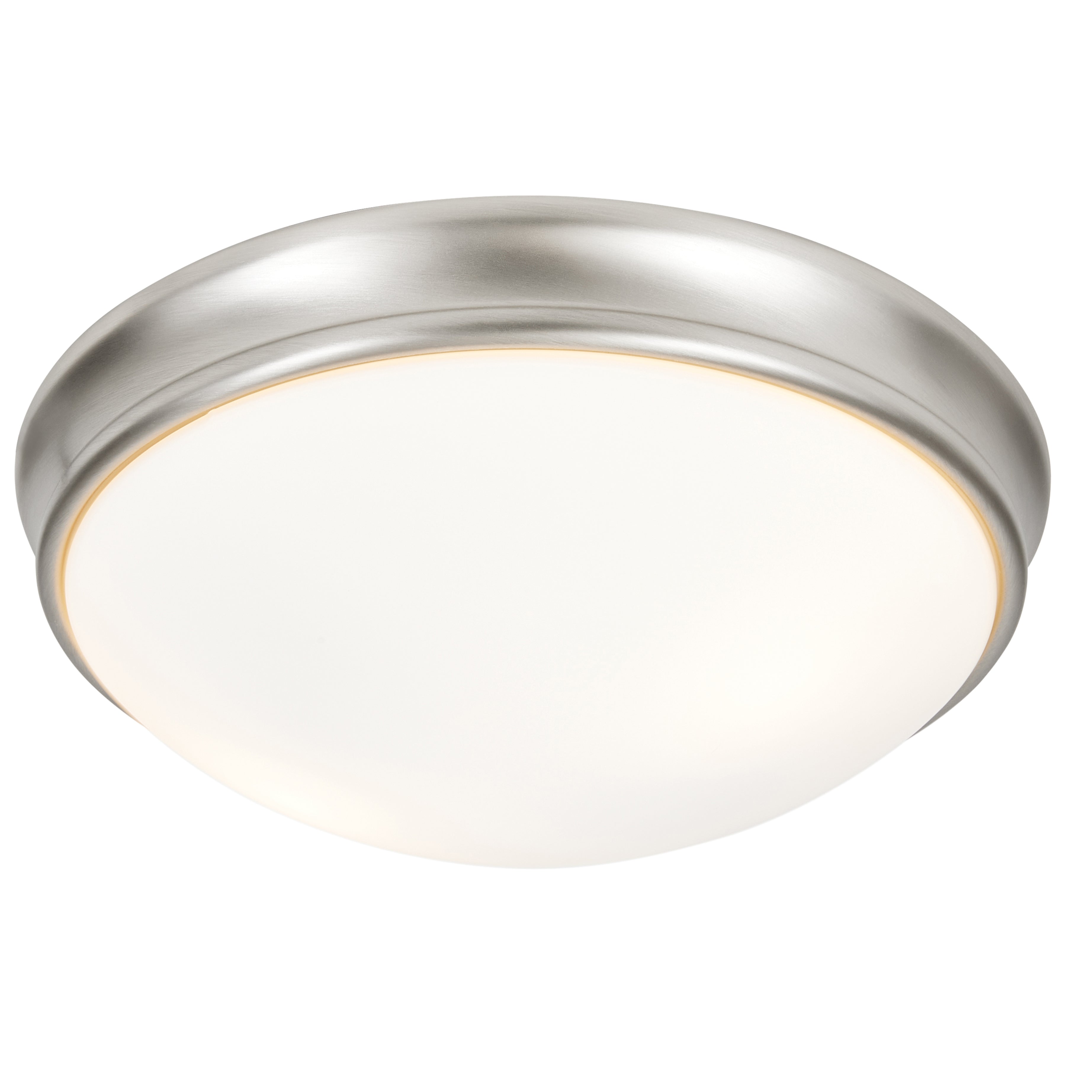 Atom Flush Mount, Brushed Steel / 10.5"