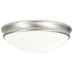 Atom Flush Mount, Brushed Steel / 14"