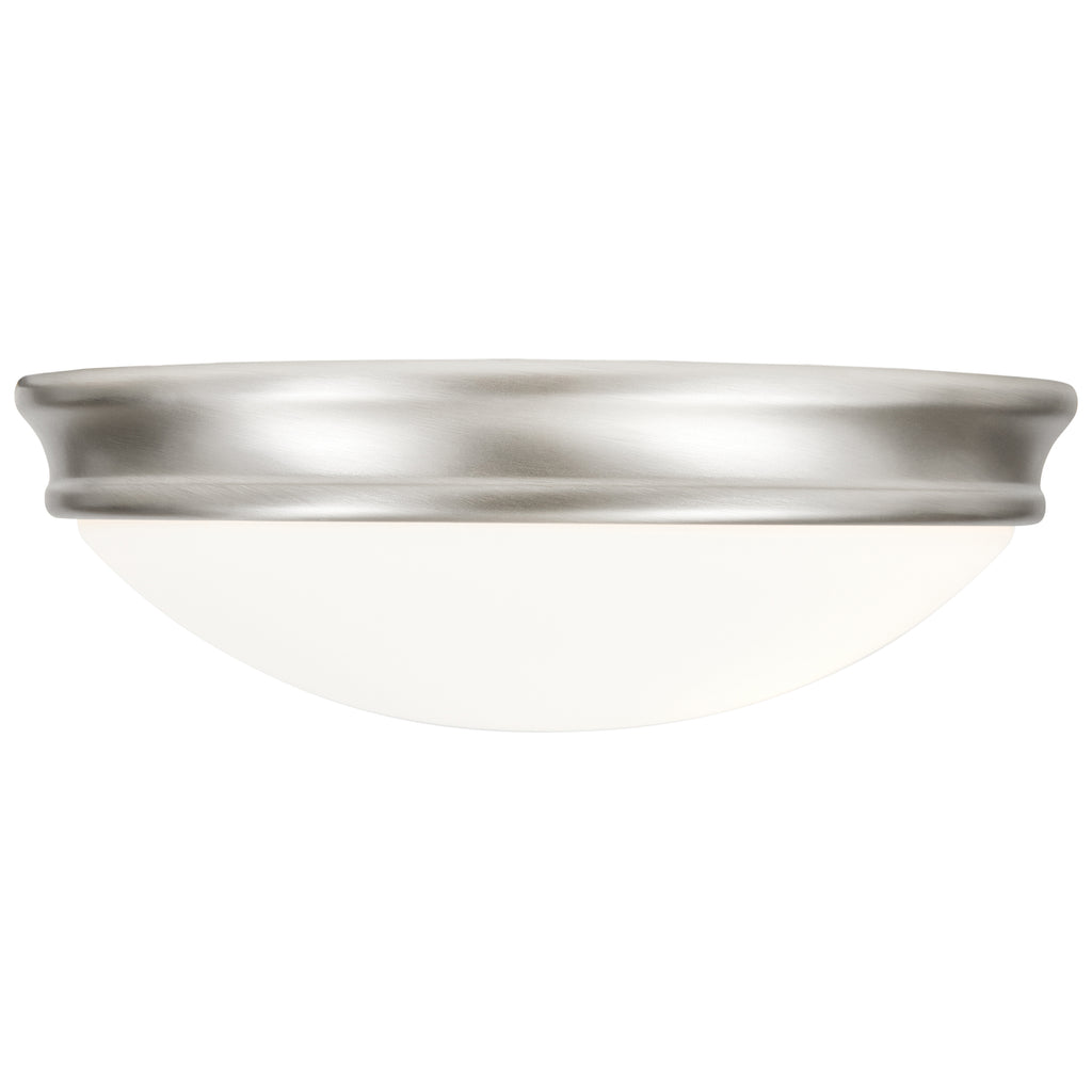Atom Flush Mount, Brushed Steel / 14"