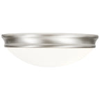 Atom Flush Mount, Brushed Steel / 14"