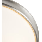 Atom Flush Mount, Brushed Steel / 14"
