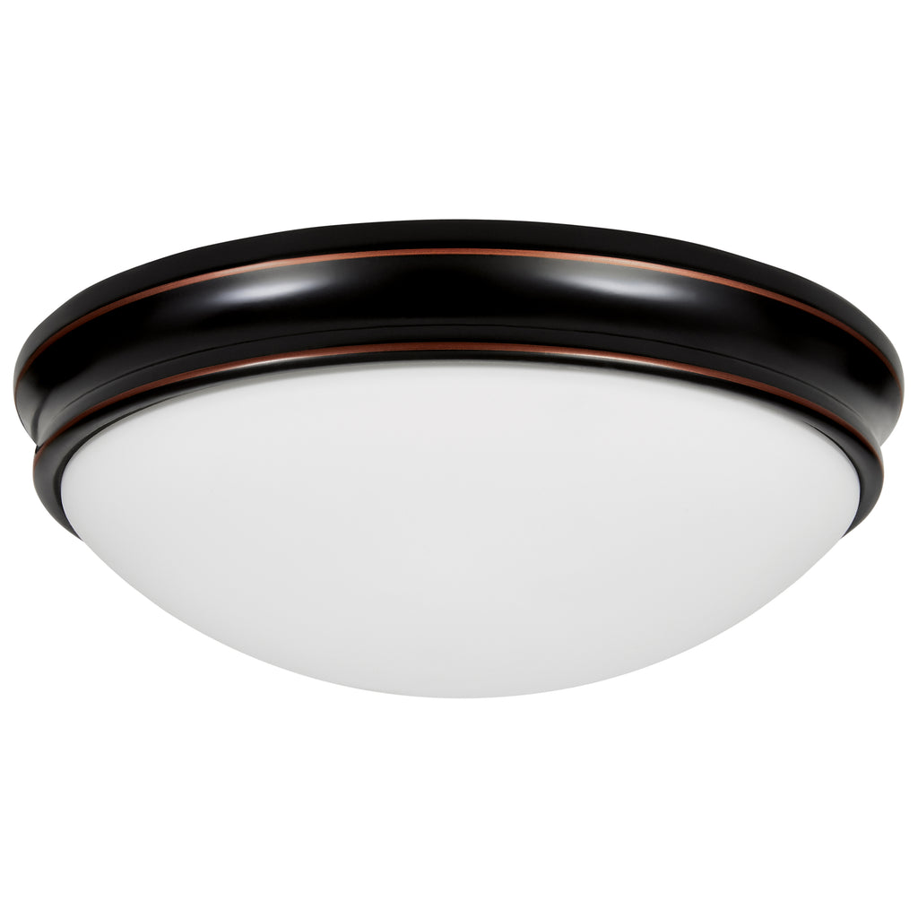 Atom Flush Mount, Oil Rubbed Bronze / 14"