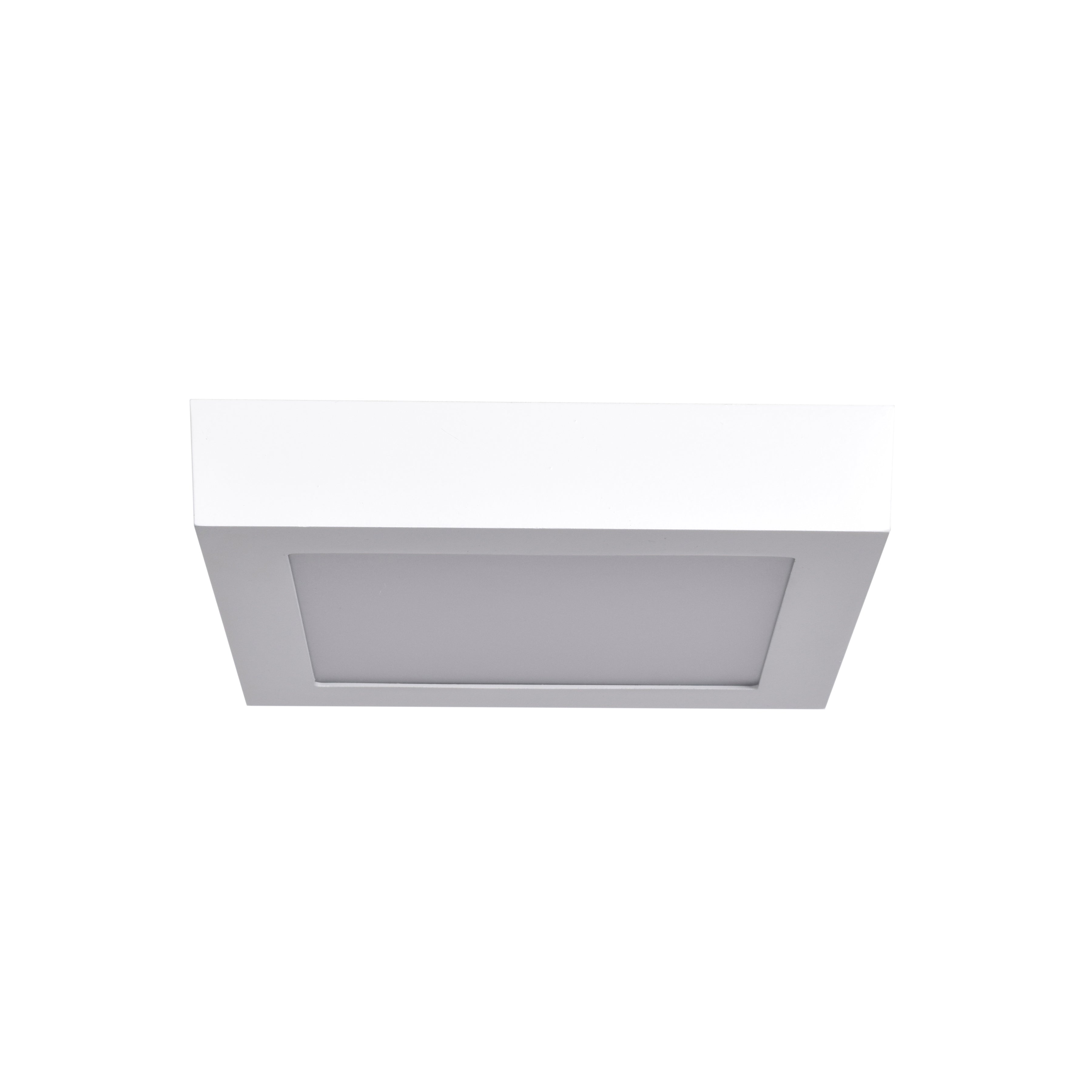 The Access Lighting Strike 2.0 SQ LED Flush Mount in white is shown mounted on a plain white background.